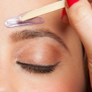 female eyebrow waxing