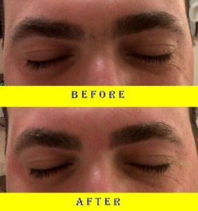 male eyebrow waxing